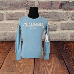 FORTY SEVEN MEN'S COLUMBIA LIONS LONG SLEEVE SLIM FIT CREW PULLOVER SHIRT - M
